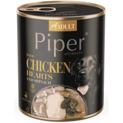 Piper Adult 800 гр с пилешки сърца, кафяв ориз и спанак