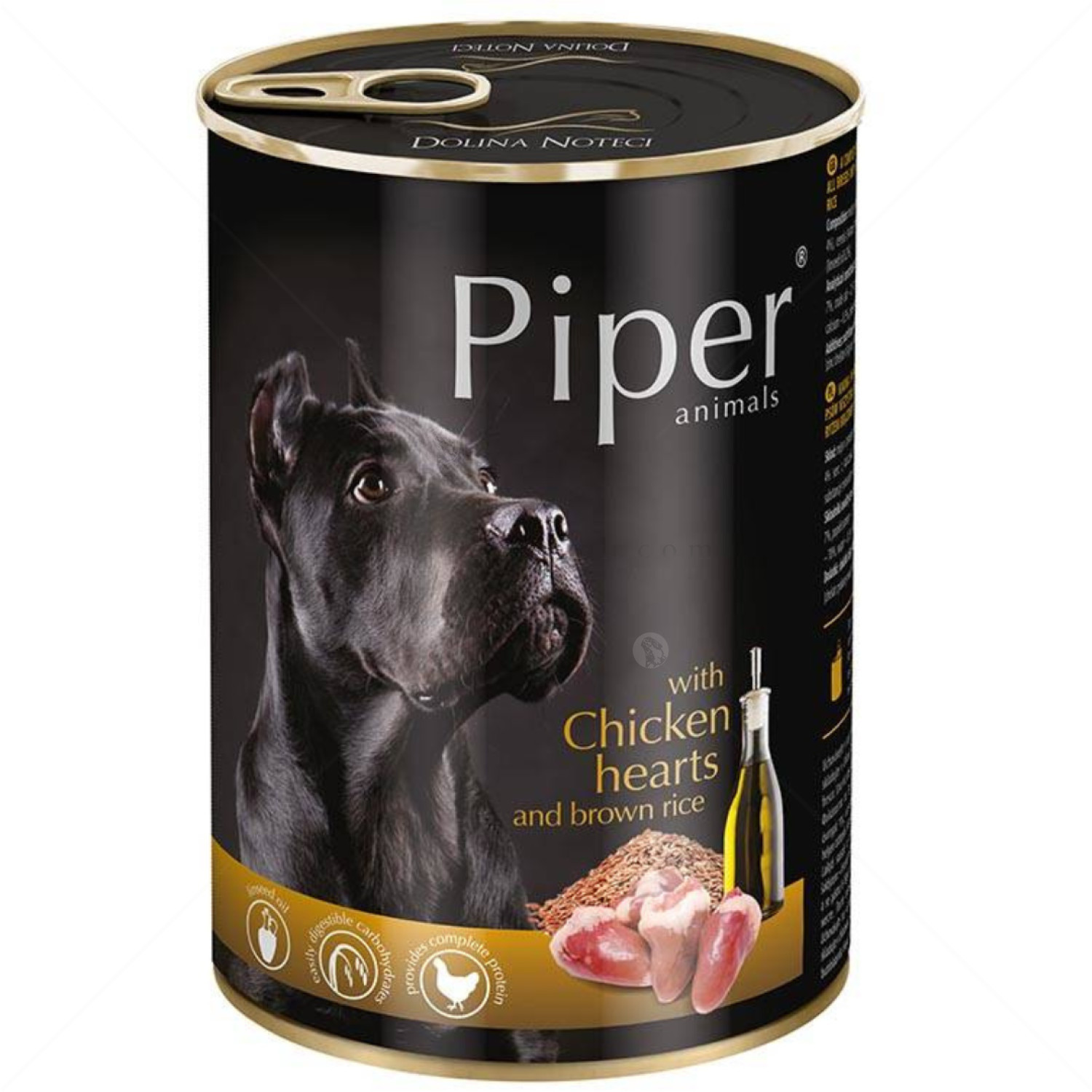 Piper Premium Adult 400 гр с пилешки сърца и кафяв ориз