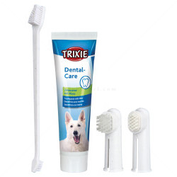 Комплект с паста за зъби, четка и напръстници за кучета TRIXIE