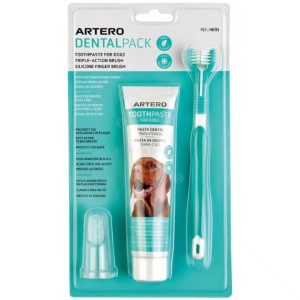 Комплект с паста за зъби, четка и напръстник ARTERO