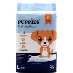 PUPPIES Хигиенни подложки/Пелени за кучета, размер L, 10 бр.