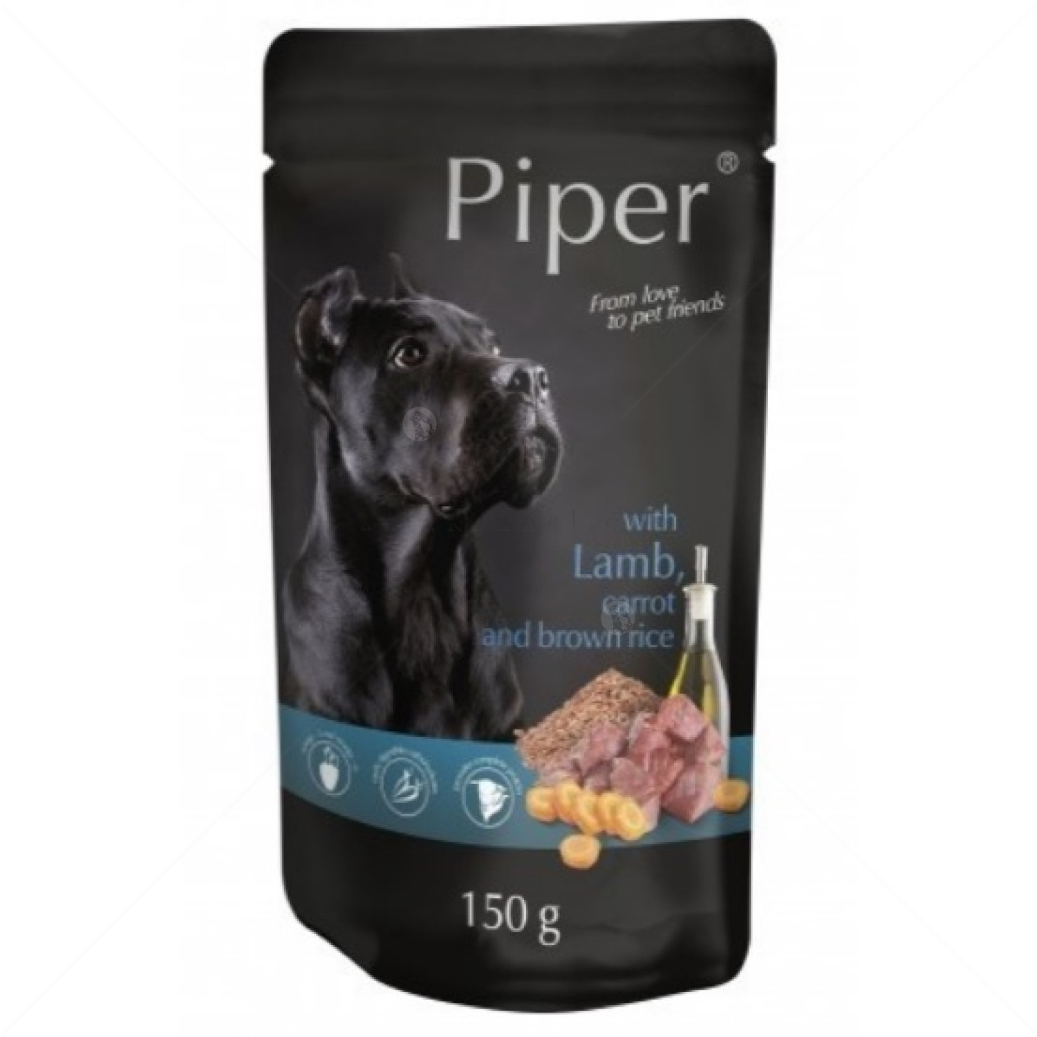 Piper Premium Adult 150 гр. с агнешко месо, морков и кафяв ориз