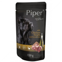 Piper Premium Adult 150 гр. с пилешки сърца и кафяв ориз