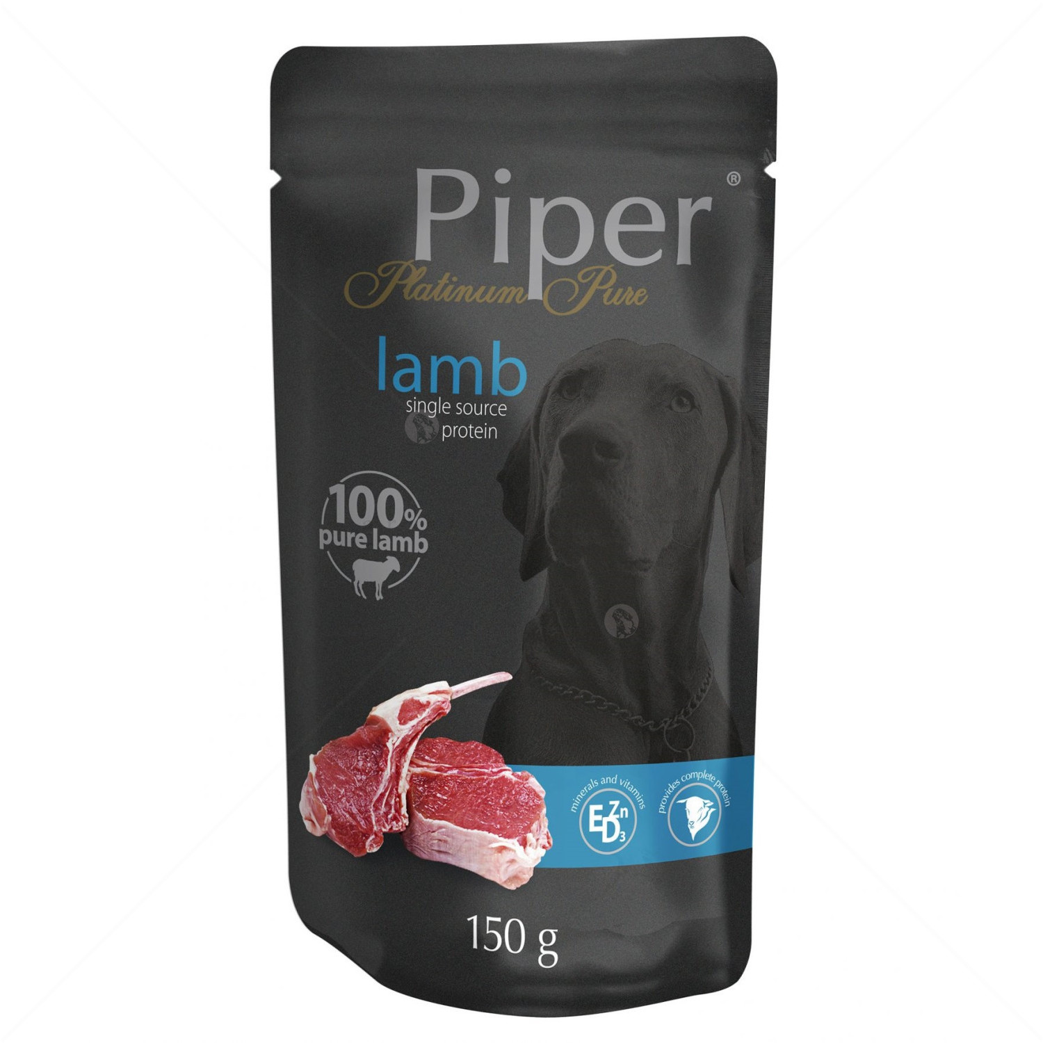 Пауч с агнешко месо Piper Platinum Pure SP Adult
