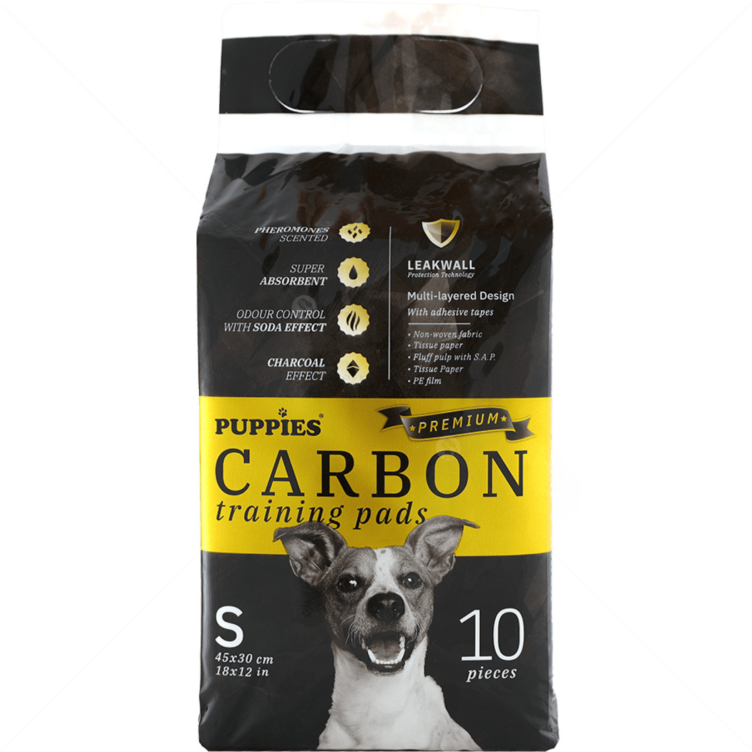 Хигиенни подложки/Пелени с активен въглен за кучета, S, PUPPIES Premium Carbon