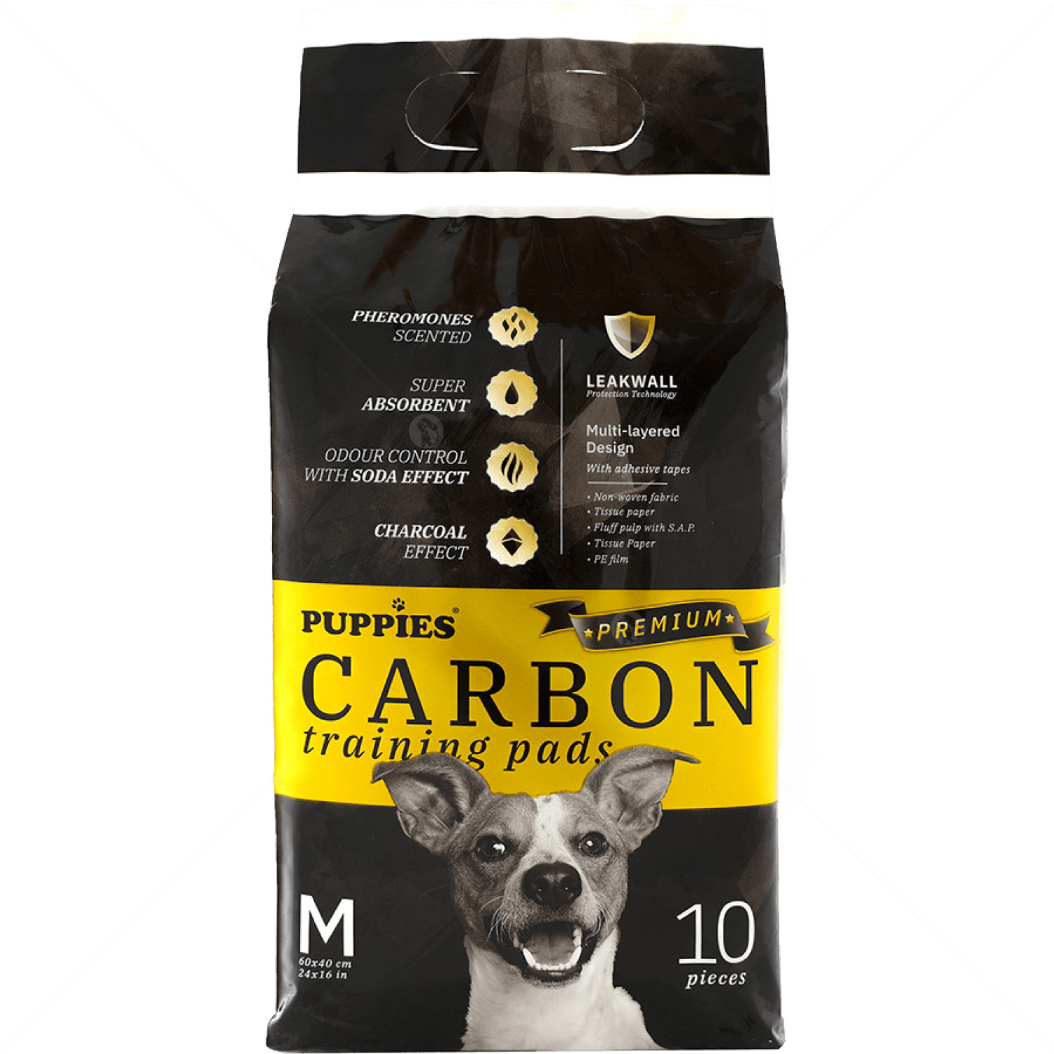 Хигиенни подложки/Пелени с активен въглен за кучета, M, PUPPIES Premium Carbon