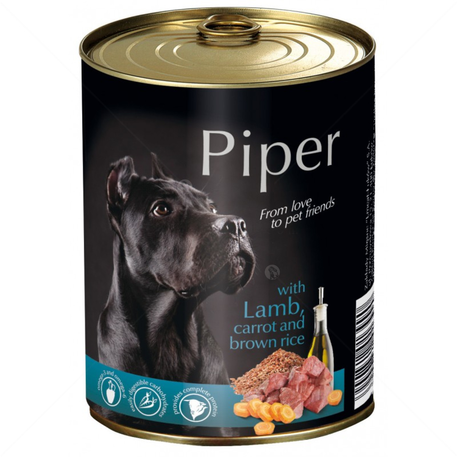 Piper Premium Adult 800 гр с агнешко месо, морков и кафяв ориз