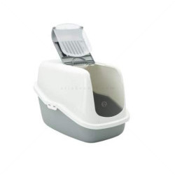 SAVIC Nestor Котешка тоалетна с филтър, бяло/сиво