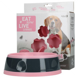 Купичка за лакоми кучета, EAT SLOW, розова, 16 см