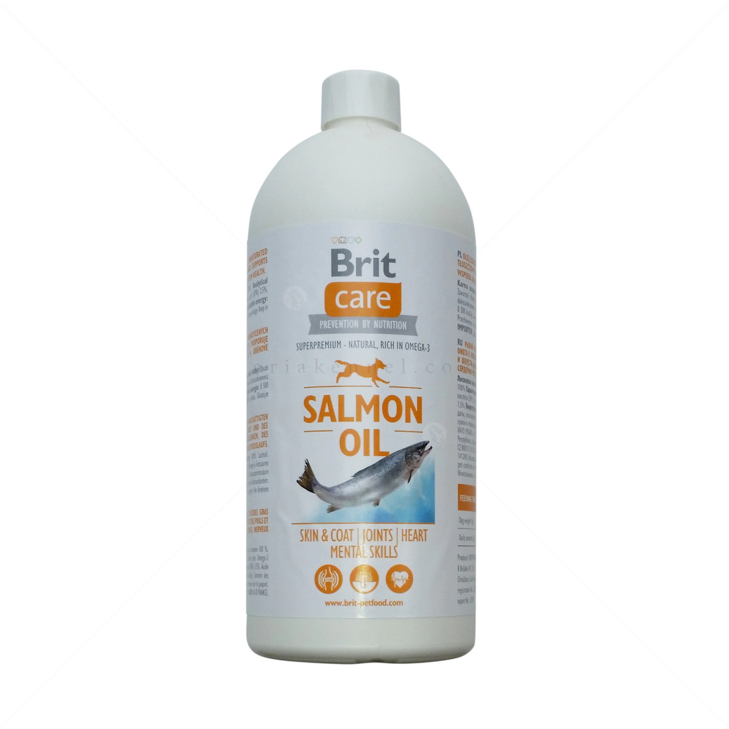 BRIT CARE Salmon Oil 100% Натурално масло от сьомга, 1000 мл.