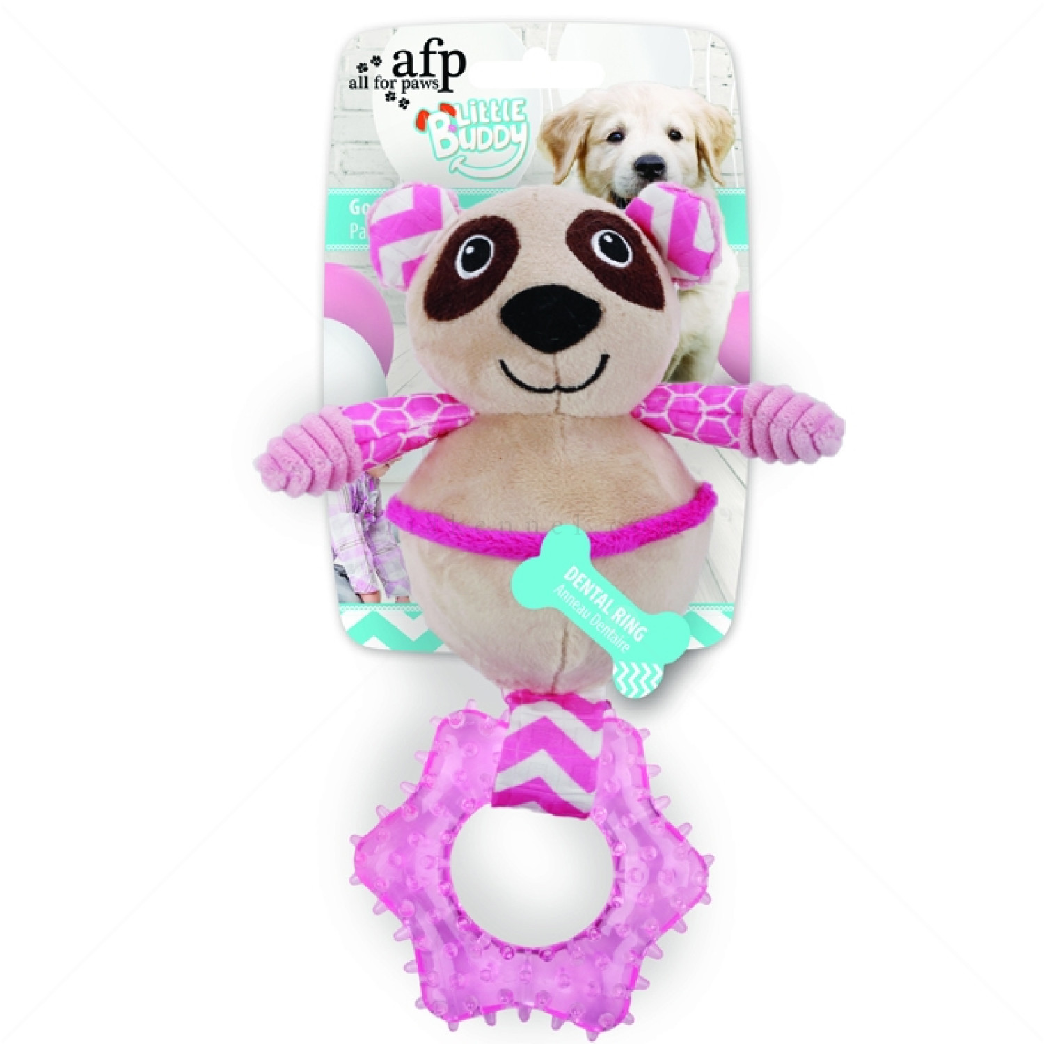 AFP Любимата играчка на малкото кученце, розова панда