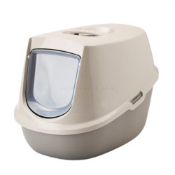 SAVIC Leo Happy Planet Котешка тоалетна с филтър, мока/гранит/топло сиво
