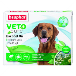 BEAPHAR Veto Pure Bio Spot on Medium Dog 3 бр. пипети