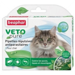 BEAPHAR Veto Pure Cat Bio Spot On 3х0,8 мл. пипети