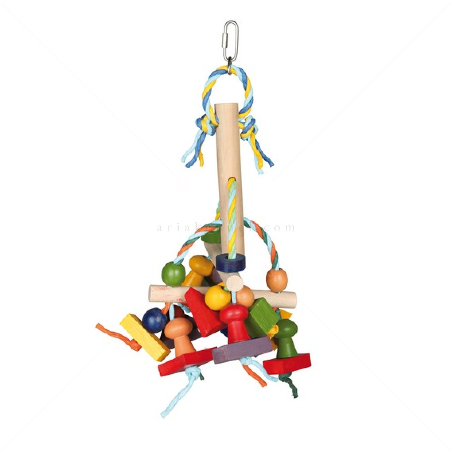 Дървена играчка с цветни фигури и хартиени въжета TRIXIE