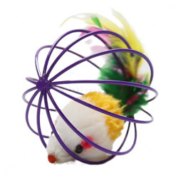 MINA PET Мишка с перца в телена топка, лилава